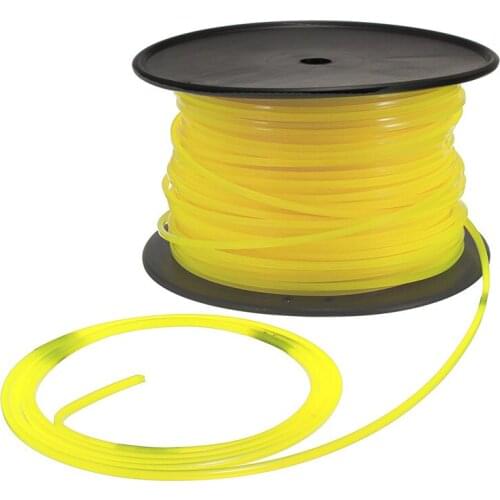 100m 3mm Yellow Square Wire Cord Nylon for STIHL Strimmer Trimmer Head Mower Universal Strimmer Square Wire