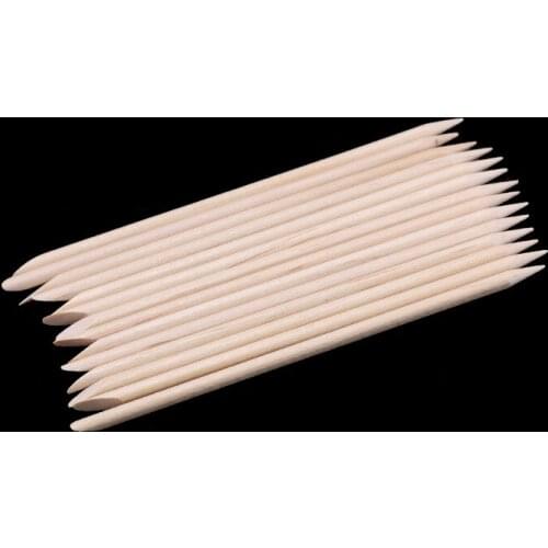 100 Pcs Nail Art Orange Wood Stick Sticks Cuticle Pusher Remover Manicure Tools Nail Accessories Pedicure Care