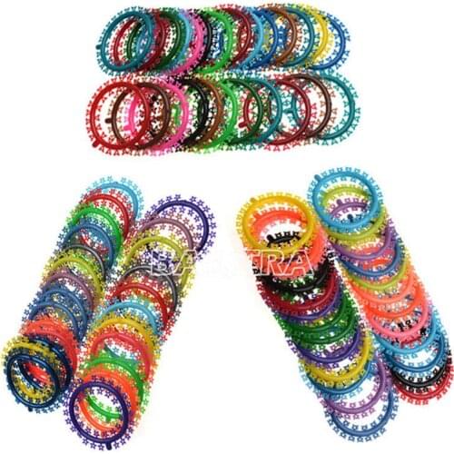 3bags/set Dental Orthodontic cartoon Ligature ties Flower + kitty +mickey Shape