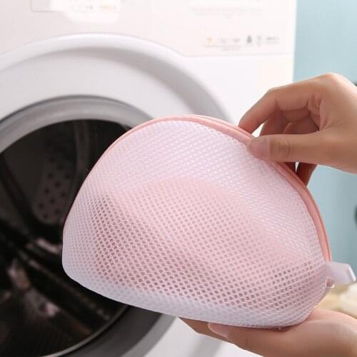 Hot Bra Washing Laundry Bags 4 PCS Shell Shaped Wash Lingerie Mesh Bag with Zipper for Washing Machine Stocking Laundry Bags Re