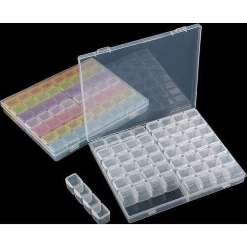 56 Grids Plastic Storage Box For Diamond Painting,Embroidery,Diamond Storage,Home Storage Box Holder Daimond Painting Tools