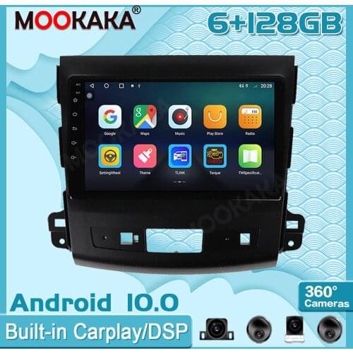 6+128G For Mitsubishi Outlander 2006-12 Android Car Multimedia Player GPS Navigation Audio Stereo Screen Head Unit Tape Recorde
