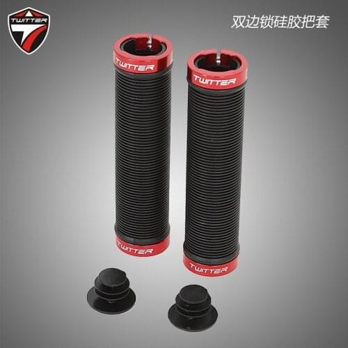 TWITTERspecial bilateral lock bike set silicone round cyclist set anti-slip wear bike grip accessories bicycle parts bike grip