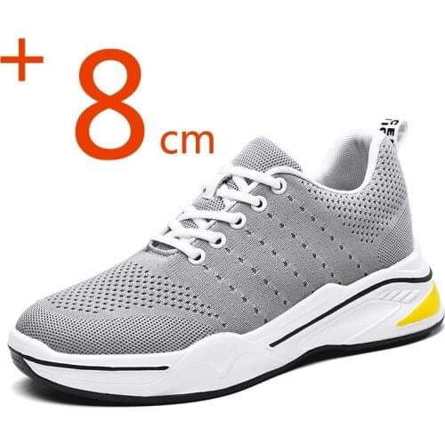 YEINSHAARS Men Heightening Shoes Elevator Shoes Height Increase Shoes for Men Casual Height Shoes Insole 8CM Black Shoes