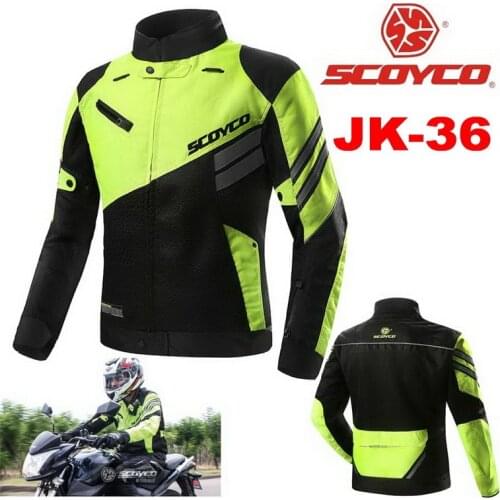 2019 New Scoyco spring/summer motorcycle racing Jacket suit clothing knight riding motorbike reflective ventilated jacket JK36