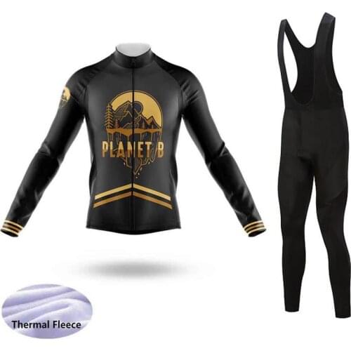 LairschDan 2021 Winter Fleece Mens Cycling Jersey Set Mountian Bicycle Clothes Wear Ropa Ciclismo Cyclist Racing Bike Clothing