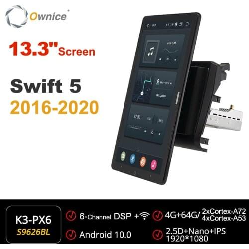 Ownice 13.3 Inch 1920*1080 Android for Suzuki Swift 5 2016 - 2020 Car Radio Auto Multimedia Video Audio Auto Rotatable