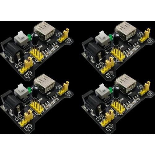 Besegad 4 PCS MB102 Breadboard Power Module Supply 3.3 V Solderless Bread Board Voltage Regulator 5 V For Arduino DIY Gadgets
