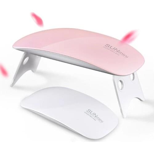 Nail Dryer Machine UV LED Lamp Portable USB Cable Home Use Nail UV Gel Varnish Dryer 6 LEDS Lamp Nail Art Tools 2 Color