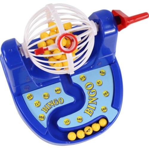 Bingo Machine Plastic Hand-cranked Simulation Lottery Jackpot Board Game Suitable for Childrens Desktop Fun Lotter Game Console
