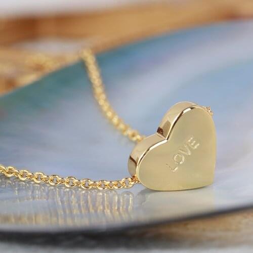 Simple Non-Mainstream Design Lovely Love Delicate Compact Sweet Temperament Girls Heart Fashion Necklace Clavicle Chain Girl