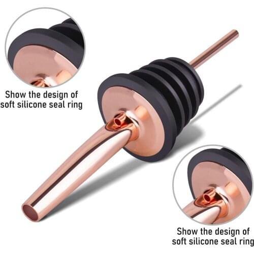 Wine Pourer Steel Alcohol Liquor Spouts Bottle Accessories Wine with Spirit Dispenser Cap Flow Bottle Stopper Win S0M3