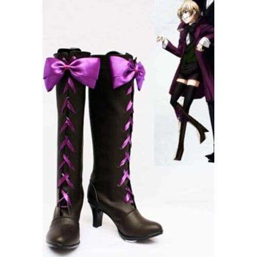 Customize Boots Black Butler Alois Trancy High Heel Cosplay Shoes Boots Anime Party Boots for Adult Women Shoes