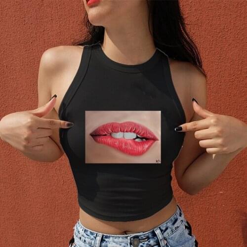 Sexy Woman Lip Vinyl Heat Transfers Patch Iron On Patches A-Level Thermal Stickers for Clothes DIY Decoration Washable 2018