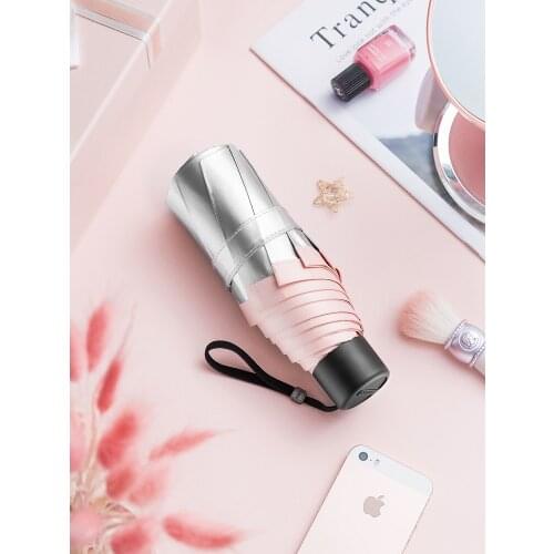 Folding Sun Umbrella Compact Portable Sun Umbrella Upf50 UV Folding