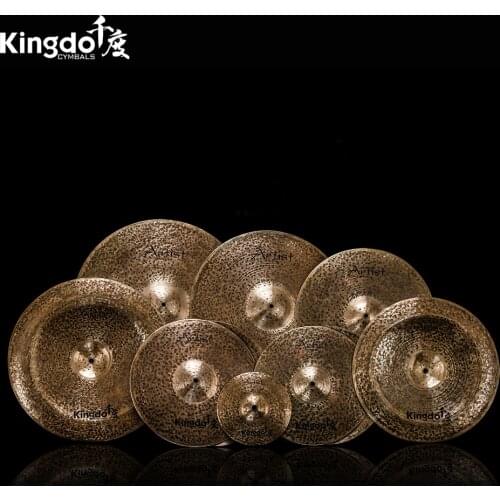 Kingdo B20 Artist Dark series 8”+12"+14"+16"+18"+20"+16" China cymbals with bag
