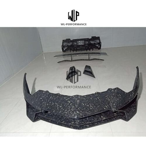 High Quality Forged Carbon Front Rear Bumper Rear Spoiler Hood Car Body Kit For Lamborghini Aventador LP700 LP720 LP750 11-19