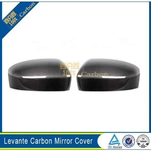 Real Carbon Fiber Side View Mirror Cover For Maserati Levanti 2016