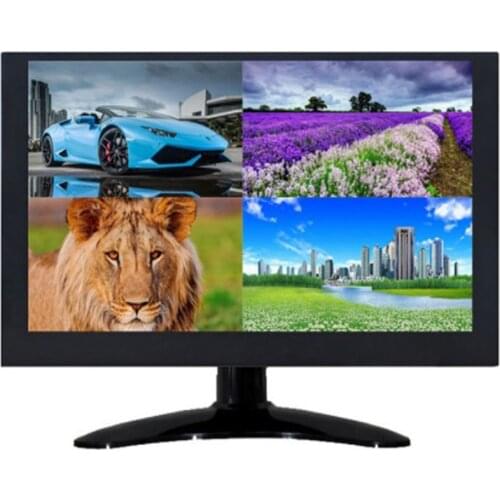 11.6 inch VGA BNC1 BNC2 BNC3 BNC4 LCD computer monitor four screen four camera industrial monitor metal frame
