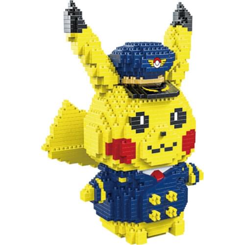 1660pcs Pikachu Diamond Blocks Japan Cartoon Model Pokemond Mini Building Bricks Game Anime Figures for Block Toys 9085