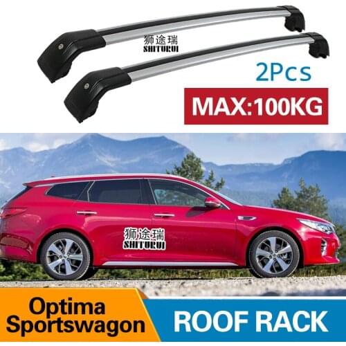 2 Pcs Roof bars For KIA OPTIMA Sportswagon (JF) Estaet 2016-2019 Aluminum Alloy Side Bars Cross Rails Roof Rack Luggage Carrier