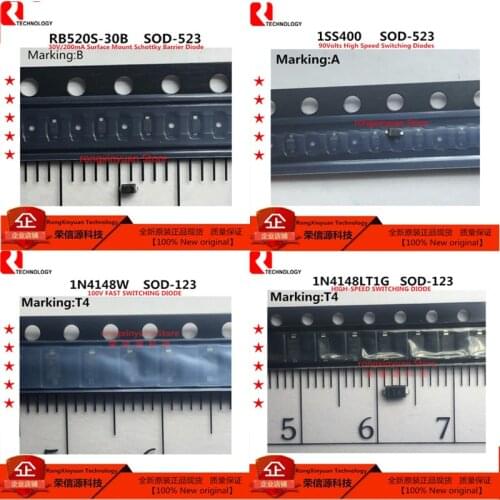 50 pcs/lot RB520S-30B RB520S-30TE61 RB520S-30 TE61 RB520S 1SS400 1SS400GT2R 1SS400G 1N4148W 1N4148LT1G T4 1N4148 SOD-123 New