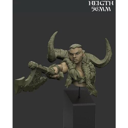 56mm ancient fantasy woman bust Resin figure Model kits Miniature gk Unassembly Unpainted