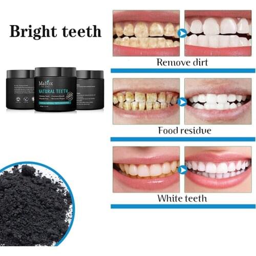 60g Teeth Bright Whitening Oral Care Charcoal Powder Natural Activated Charcoal Removal Smoke stains Care Oral Hygiene