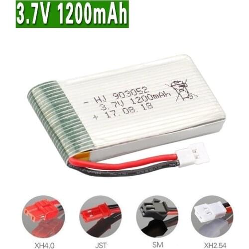 1200mAh 3.7v lipo Battery for SYMA X5 X5S X5C X5SC X5SH X5SW M18 H5P HQ898B HQ859B H11D H11C T64 T04 T05 F28 F29 T56 T57 903052