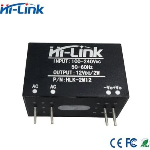 Free shipping HLK-2M12 AC-DC 220V to 12V/2W 170mA isolated intelligent household switch step down mini power supply module