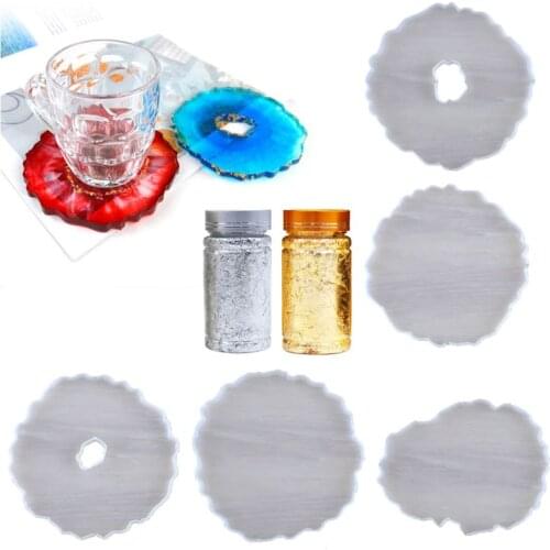 Large Irregular Wave Round Coaster Mold Cup Mat Silicone Resin Mold Epoxy Resin Cement Casting Jewelry Making Art Tools