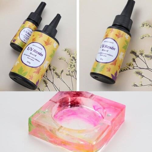 C1FC 15g 25g 60g 100g 200g UV Resin Hard Type Crystal Clear Glue Ultraviolet Curing Epoxy Crafts Jewelry Making DIY Accessories