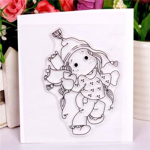 Cupid girl pattern Stamp Scrapbooking New Alphabet Stamp Embossing Craft Silicone Transparent Stampstampons