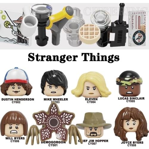 CY1001 Building Blocks Demogorgon Dustin Henderson Mike Wheeler Eleven Lucas Sinclair Will Byers Figures Bricks Toys for Kids