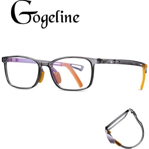 TR90 Anti Blue Light Kids Square Glasses Frame Boys Girls Ultralight Optical Sepectacles For Children Computer Eyeglasses