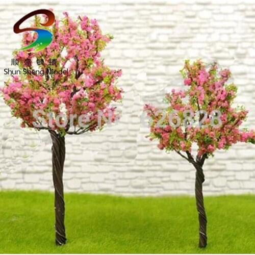 DIY construction sand table model scene model tree red wire tree