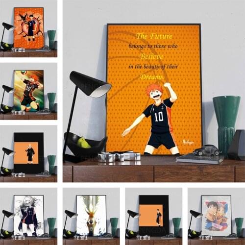 Home Decoration Canvas Wall Art Haikyuu Painting Pictures Japanese Animation Printings Modular Artwork Poster For Living Room