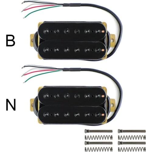 Double Coil Pickup for Electric Guitar Neck Bridge Set Ceramic Magnet Guitar Parts Accessories HSH Set Hexagonal Magnetic Core