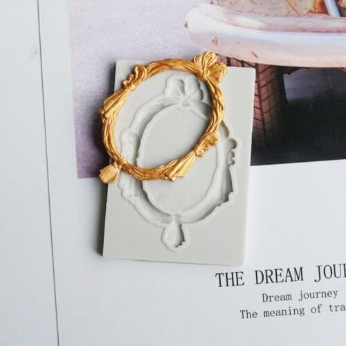 European border mold DIY fondant chocolate dry Pez mold soft ceramic resin mold home decoration appliances