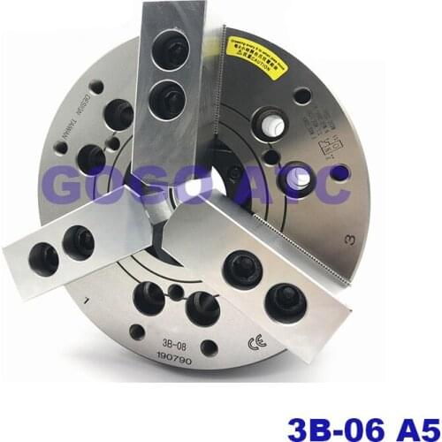 GOGOATC 3B-06 A5 Hollow three-jaw chuck hydraulic chuck hydraulic chuck 5 inch full steel body Oil tank Accessories