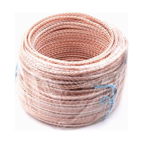 5M 4TC OCC Copper Wire Cable for HIFI Audio Speaker Amplifier Turntable CD Player 8 Strands