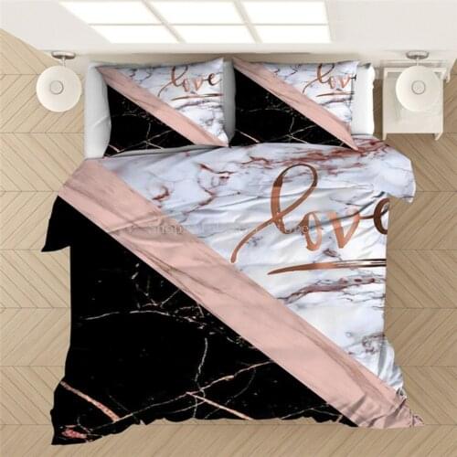 Irregular Geometric 3D Printed Bedding Set Marble Pattern Duvet Cover Set Comforter Cover with Pillowcases Bed Linens Bedclothes
