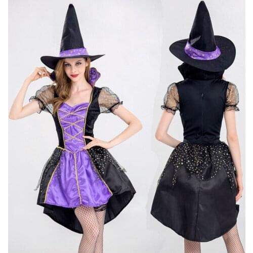 Halloween Witch Costumes Christmas Carnival clothing Fantasia Infantil Adult Fairy Costume Vampire Cosplay Party Dress