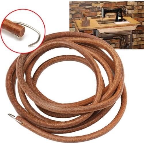 72" 183cm Leather Belt Treadle Parts With Hook For Singer Sewing Machine 3/16" 5mm Home Household Old Sewing Machines Accessory