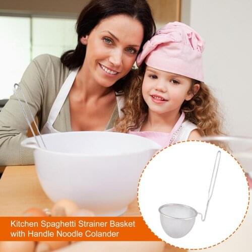 Kitchen Stainless Steel Chips Deep Fry Baskets Food Presentation Strainer Potato Cooking Tool Chef Basket Colander Tool Colander