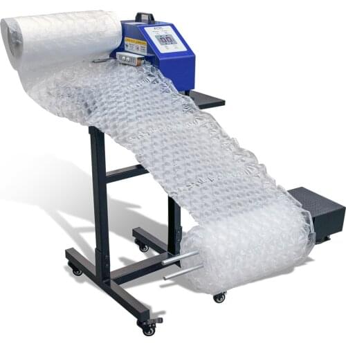 Inflatable Air Cushion Pillow Maker Gas Filling Bubble Plastic Machine Coiling Stand Rewinder For Air Bubble Machine Automatical