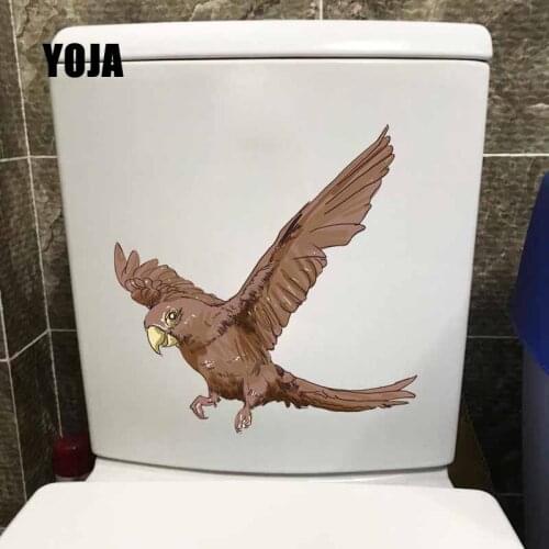 YOJA 23.7X22.6CM Cartoon Wall Sticker Hand Painted Cartoon Owl Pattern Living Room Home Decor Toilet Decal T5-0610