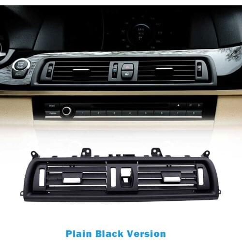 Front Console Dash AC Air Vent Grille Cover Compatible with 520i 528i 535i 2010-2016 (Plain black version)
