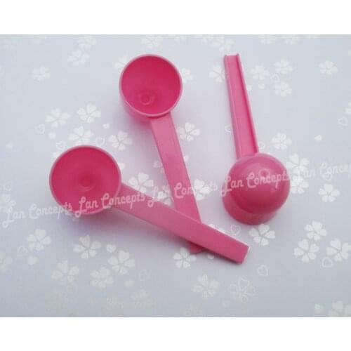 10ML 5g HDPE Spoon 5gram Plastic Measuring Scoop for medical milk powder Liquid - pink 200pcs/lot free shipping