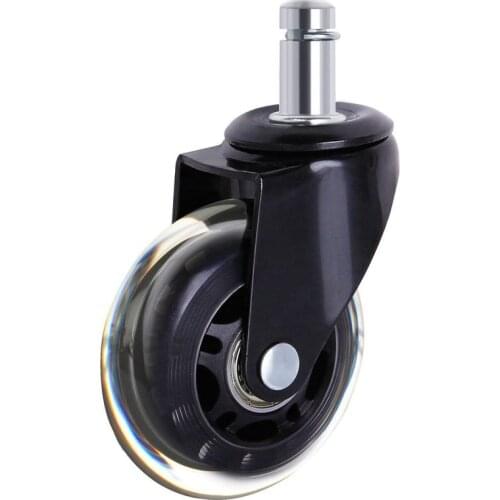 5PCS Office Chair Caster Wheels 2.5 inch Roller Rollerblade Style Castor Wheel Replacement Soft Safe Rollers Furniture Hardware